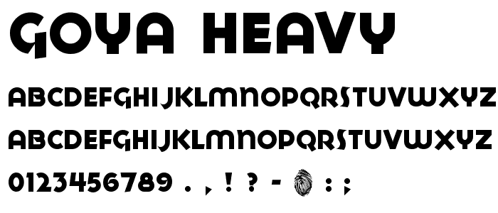 Goya Heavy font